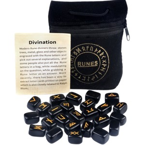 Kit de divination <span class=keywords><strong>oracle</strong></span> en cristal naturel avec lettres gravées en améthyste, sac en velours spirituel, 25 pièces - Product Image 4
