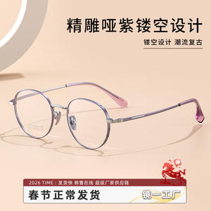 Gafas Danyang 95013 para Mujer, Montura Redonda Completa, Ultraligeras, de Titanio, con Recubrimiento Electrolítico de Dos Tonos - Product Image 5