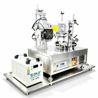 Machine de scellage de tubes en plastique à ultrasons à prix d'usine, scelleuse de tubes de crème cosmétique de bureau à plateau tournant