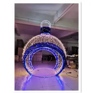 Nuovo 2022 natale led appeso motivo palla luce gigante 3d bagliore palla palline motivo luci luci per la decorazione