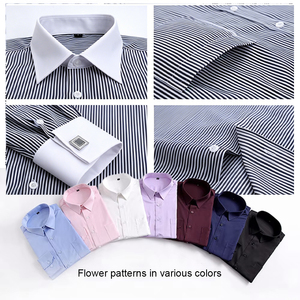 เสื้อเชิ้ตผู้ชายสไตล์ฝรั่งเศสคลาสสิก คอปกสูงทรงวินเทจ เสื้อเชิ้ตเดรสคอปกแหลมสำหรับผู้ชาย เสื้อเชิ้ตทางการ Chemise Homme - Product Image 3