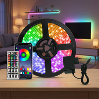 Bande LED RGB Joystar 15m, découpable, contrôle par application, 18 LED/m, IP20, flexible, économique pour la décoration intérieure