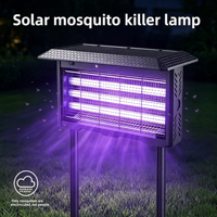Lampe anti-moustiques solaire rechargeable, piège à insectes pour extérieur, jardin, lampe répulsive anti-mouches avec design étanche IP65