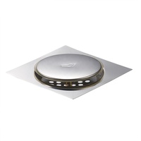 Siphon de sol escamotable en acier inoxydable avec pédale, anti-odeur et anti-insectes, pour douche carrée, salle de bain et hôtel (vente en gros)