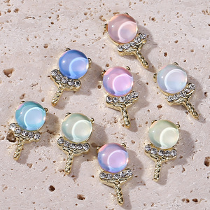 10pcs bạc hợp kim ma thuật dính móng tay nghệ thuật quyến rũ trái tim ngọt ngào đũa trang sức phụ kiện phụ kiện cho móng tay trang trí làm móng tay Nguồn cung cấp - Product Image 4