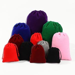 Pochette en velours personnalisée avec cordon de serrage et logo, sac cadeau doux pour bijoux, cosmétiques, cadeaux de mariage, accessoires et emballage - Product Image 1