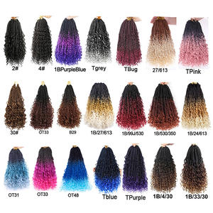 Capelli Sintetici Afro Kinky Rossi per Trecce Crochet con Scatole, Trecce Intrecciate Crochet Box Braid ad Alta Temperatura - Product Image 5