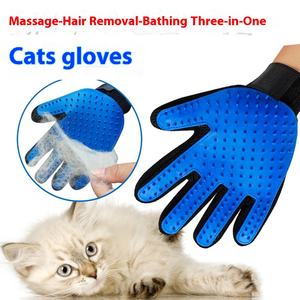 Forniture per la pulizia degli animali domestici 180 unghie vero e proprio pettine per il massaggio del bagno spazzola per la depilazione arrotolata guanti per gatti in Silicone inossidabile - Product Image 2