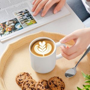 Juego de 6 <span class=keywords><strong>Tazas</strong></span> de Café de Porcelana Blanca de 12 oz al por Mayor |   <span class=keywords><strong>Tazas</strong></span> de Té de Cerámica de Alta Calidad para Cafetería y Regalo |   Apto para lavavajillas y microondas - Product Image 5