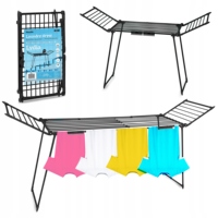 Promotion : Séchoir à linge télescopique sur pied 25M 27M 30M en métal avec pinces à chaussettes