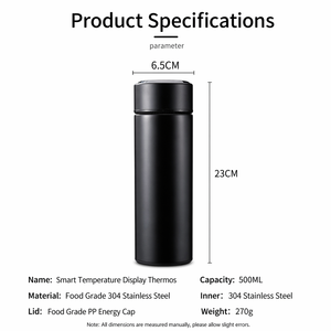 Gourde isotherme personnalisée en acier inoxydable 500 ml, isolation thermique 12-24 heures, cadeau promotionnel pour salon professionnel, marketing de marque - Product Image 4