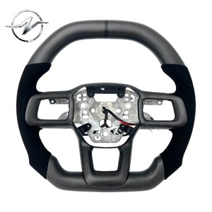 Volant sport en cuir à 3 branches en fibre de carbone forgé<span class=keywords><strong>e</strong></span> pour <span class=keywords><strong>Mustang</strong></span> <span class=keywords><strong>GT</strong></span> S650 2024 - Product Image 1