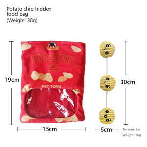 צעצוע לעיסה מפנק מכותנה אקולוגית, עמיד ללעיסה, עם צפצפה, למשחק ביתי, לבריאות השיניים, לאימון אינטראקטיבי וכיף לכלבים - Product Image 5