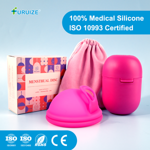 Disco <span class=keywords><strong>Menstrual</strong></span> Reutilizable de Silicona Furuize, Fabricantes de Copas Menstruales 100% de Silicona de Grado Médico para el Periodo Femenino - Product Image 1