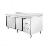 Hotseller 2024 RVS Keuken Eiland Werktafel Buitenmeubel Schuifdeuren Zelfreinigende Coating Heavy-Duty