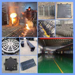 Zware gietijzeren putdeksel en -frame, EN124 D400-norm, duurzaam putdeksel voor rioolwater. - Product Image 2