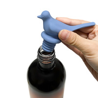 Bouchon de bouteille de vin en silicone 3D Bird, bouchon multicolore de qualité alimentaire pour l'assaisonnement et la conservation du vin, ustensiles de vin rouge, bouche scellée
