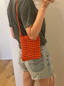 Pochette bandoulière pour téléphone en corde paracorde réfléchissante ORANGE avec sangle réglable, compatible <span class=keywords><strong>multi</strong></span>-marques, style Ins - Product Image 4