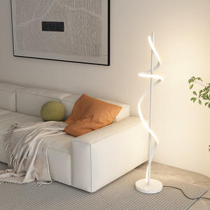 โคมไฟตั้งพื้นแบบตรงทันสมัยพร้อมการป้องกันดวงตาอย่างเต็มที่โคมไฟคลื่นมุมสำหรับห้องนั่งเล่นหรือห้องนอน - Product Image 5