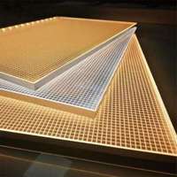 GAOLIANGGUANG GLG-DGB-01 Plaque de guidage de lumière PMMA à points laser pour panneau LED, plaque acrylique LGP ultra-mince, taille personnalisée