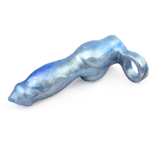 Manchon de pénis pour chien en argent personnalisé pour hommes Préservatifs réutilisables Anneau pénien pour hommes Extension de pénis - Product Image 4