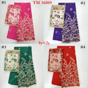 Abito da festa tradizionale <span class=keywords><strong>di</strong></span> lusso verde, all'ingrosso, in tessuto George nigeriano, con pizzo francese e paillettes, 100% poliestere, stile africano - Product Image 5