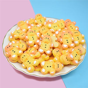 Meilleurs prix Biscuits en résine Artisanat Kawaii Décoration de téléphone Cabochon Scrapbooking Bonhomme en pain d'épices - Product Image 6