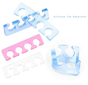 Silicone Rubber Foot Finger NailToe Separators Spacers Gel For Nail Polish Toe Dividers Pedicure For Toenail Finger Tools