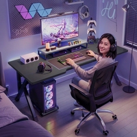 Bureau de jeu moderne en forme de K pour la maison, le bureau ou un cybercafé