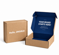 Boîtes d'expédition en carton ondulé personnalisées avec logo imprimé, recyclables, pliables, pour produits e-commerce