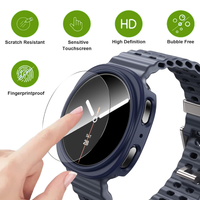 Casing Kaca Temper PC untuk Watch 8 40/44/46mm Terlaris 2025, Pengisian Daya Langsung, Layar HD, Anti-sidik Jari, 13 Warna