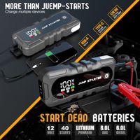 4000a Démarreur de saut portable à courant de pointe 24000mAh Booster Batterie de voiture Démarreur d'urgence rechargeable avec batterie externe