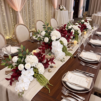 Décoration de table de mariage de luxe, arrangement floral artificiel, décoration de cérémonie de mariage, réception, événement