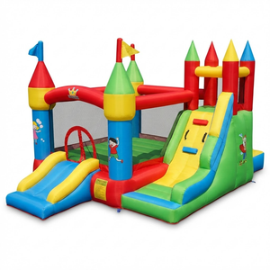 Nouveau design Château gonflable avec toboggan et zone de saut pour fêtes d'enfants et location - Product Image 1