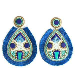 Qualité supérieure à la mode à la main perlée Cap forme boucles d'oreilles bijoux boucles d'oreilles pour les femmes utilisation décontractée boucle d'oreille à vendre - Product Image 6