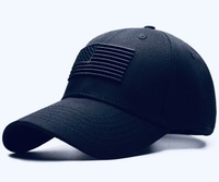 Gorra de Béisbol con Bordado 3D en Relieve Monocromático Personalizada de Fábrica, Gorras de Perfil Bajo con Bandera Americana para Hombre