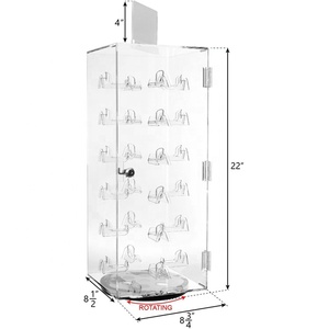 Acrylic xoay Kính mát Eyewear Bộ sưu tập kính mát chủ kính trường hợp công suất Kính mát Eyewear Organizer 24 cặp - Product Image 6