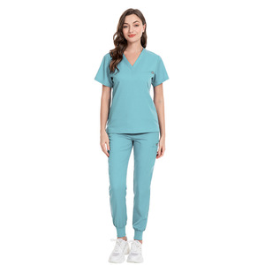Conjuntos de fregado médico odontológico con logotipo personalizado OEM, traje de lavado de manos de mujer, uniformes de enfermera de secado rápido de algodón, pantalones superiores, fregadores - Product Image 6