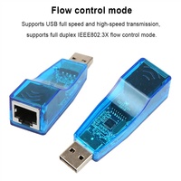 Tarjeta de red Ethernet 10M 100M USB2.0 USB 2,0 a adaptador de tarjeta de red Ethernet Lan externo 10/100M RJ45 azul