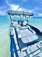 Bateau à ponton en aluminium de luxe de 27 pieds (8,2 m) certifié CE, pour sports nautiques, croisière, grande vitesse, gros moteurs, tritoon, à vendre