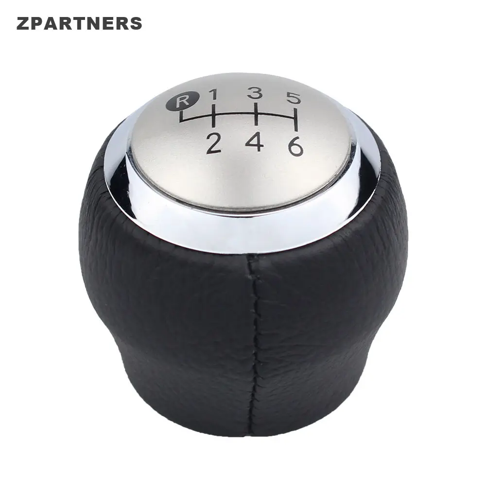 CNWAGNER ZPARTNERS Custom gear knob Leather With Manual Transmission Speed 5 6 Gear Stick Shift Lever Knob