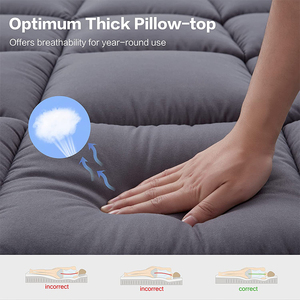 Úc giá rẻ nhất giường đôi vua nữ hoàng đôi làm mát nệm vải Bìa Vua 100% bông TPE Bộ nhớ bọt Nệm <span class=keywords><strong>Topper</strong></span> - Product Image 6