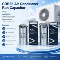 Condensateur de démarrage de moteur AC en film polypropylène HUAYOUXING CBB65 45+5uF 370-630VAC, boîtier en aluminium pour compresseur de climatiseur
