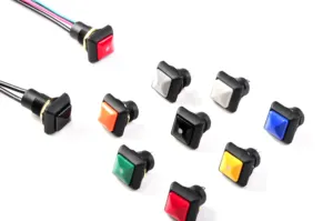 Toowei Ip67 Glossy Surface Waterproof CE RoHS Spst On-off Push Button Switch 2pins Colored Plastic