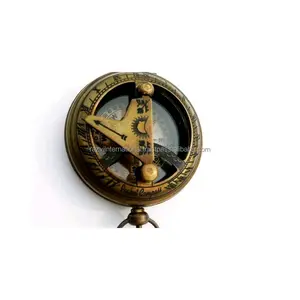 Designer Vintage Massiv Messing Druckknopf See kompass