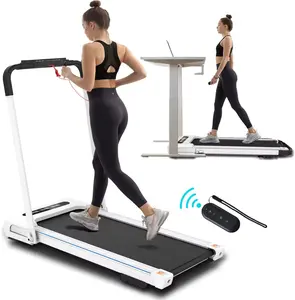 Gymbopro Space-Saving Flat Treadmill Foldable Walking Desk For Home And Office Use