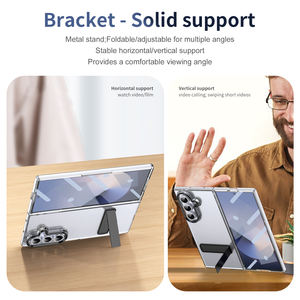 Nouvelle <span class=keywords><strong>coque</strong></span> de téléphone transparente de luxe antichoc pour Samsung Galaxy <span class=keywords><strong>Z</strong></span> <span class=keywords><strong>Fold</strong></span> 7 6 5 <span class=keywords><strong>4</strong></span> 3, avec stylet tactile gratuit et béquille - Product Image 5