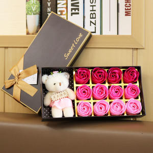 Caja de Regalo de Jabón para el Día de San Valentín 2024 para Mujeres y Niñas, Jabón Delicado de Rosas, Caja de Regalo con Flores Frescas, Caja de Regalo con Flores Artificiales - Product Image 3