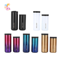 Mug en acier inoxydable ZP 350 ml 500 ml en stock, logo personnalisé, revêtement peint, double paroi isolée, mugs à café réutilisables