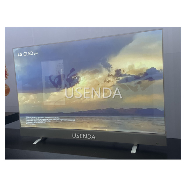 55 Inch Desktop Ultra Thin Transparent Glass Smart TV OLED Monitor with Animation for Retail Store & Shopping Mall Use
